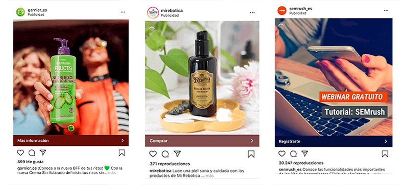 ejemplo feed ads publicidad en Instagram